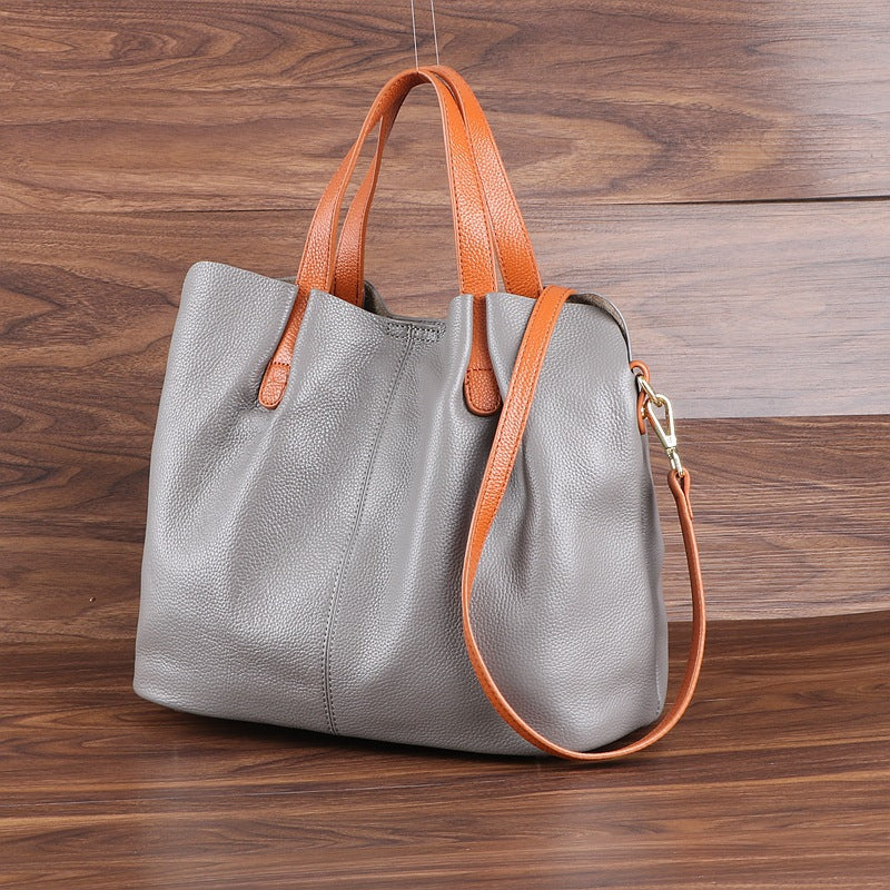 
The Positano — Soft cowhide, built to carry everything.